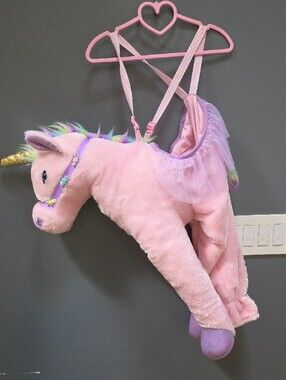 Plush Pink Unicorn Toy for Small Pets